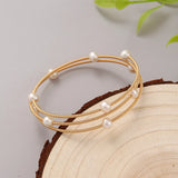 Baroque Pearl Bracelet Women Jewelry Bangle Adjustable Pearl Bracelet