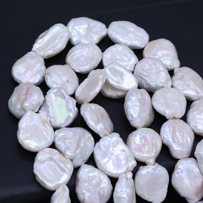 Baroque Freshwater Pearl Disc Beading Spacer Beads DIY Jewelry Making