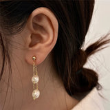 Baroque Freshwater Pearls Pendant Earrings European American Style