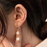 Baroque Freshwater Pearls Pendant Earrings European American Style