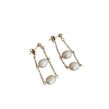 Baroque Freshwater Pearls Pendant Earrings European American Style