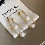 Baroque Freshwater Pearls Pendant Earrings European American Style