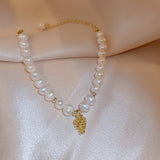 Baroque Freshwater Pearl Bracelet for Women Natural Pearl Bangle Jewelry