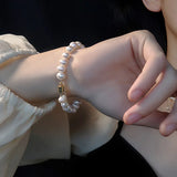 Baroque Freshwater Pearl Bracelet for Women Natural Pearl Bangle Jewelry