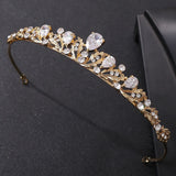 Baroque Crystal Tiara Rhinestone Zircon Crown Wedding Hair Jewelry
