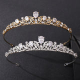 Baroque Crystal Tiara Rhinestone Zircon Crown Wedding Hair Jewelry