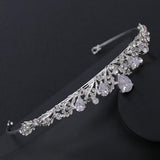 Baroque Crystal Tiara Rhinestone Zircon Crown Wedding Hair Jewelry
