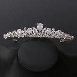 Baroque Crystal Tiara Rhinestone Zircon Crown Wedding Hair Jewelry
