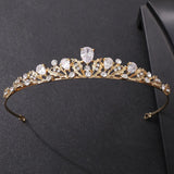 Baroque Crystal Tiara Rhinestone Zircon Crown Wedding Hair Jewelry