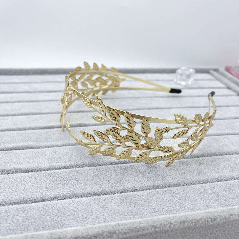Baroque Leaf Headpiece Crown Tiara Headdress Wedding Hair Accessories