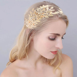 Baroque Leaf Headpiece Crown Tiara Headdress Wedding Hair Accessories