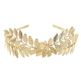 Baroque Greek Leaf Hairband Headband Metal Crown Tiara Women Bridal Wedding