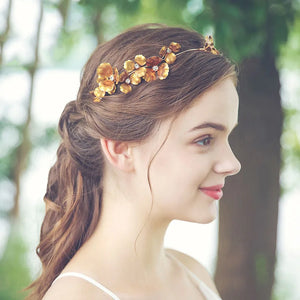 Baroque Crystal Crown Headband for Bride