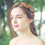 Baroque Crystal Crown Headband for Bride