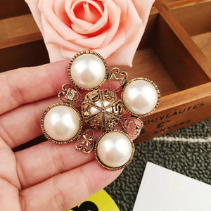 Baroque Hot Vintage Pearl Brooch No.5 Retro Pins