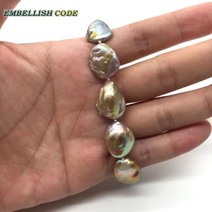 Golden Purple Keshi Style Bracelet Bangles Cultured Pearl