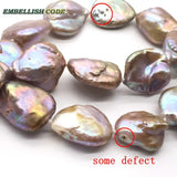 Golden Purple Keshi Style Bracelet Bangles Cultured Pearl