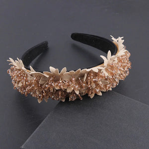 Baroque Lace Flower Headband Vintage Pearl Hairband