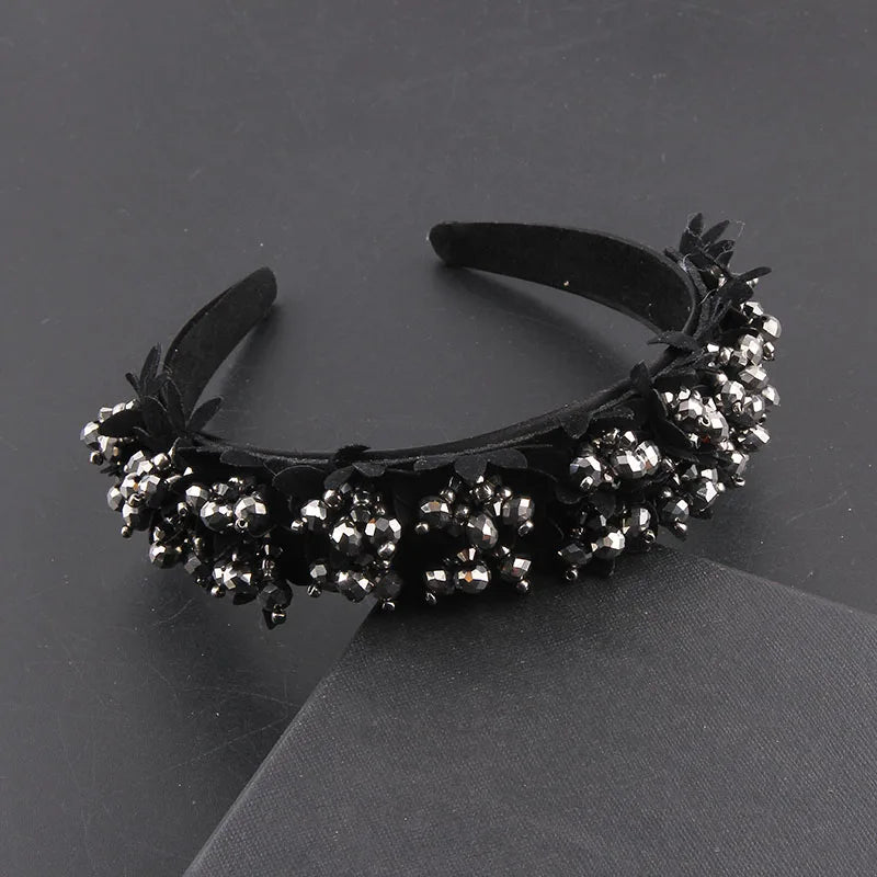 Baroque Lace Flower Headband Vintage Pearl Hairband