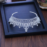 Baroque Bridal Crystal Tiara Crowns Queen Pageant Prom Rhinestone Veil Tiaras