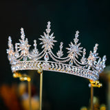 Baroque Rhinestone Crystal Wedding Crown Queen Bridal Tiaras Women