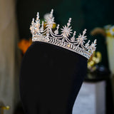 Baroque Rhinestone Crystal Wedding Crown Queen Bridal Tiaras Women