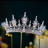 Baroque Rhinestone Crystal Wedding Crown Queen Bridal Tiaras Women