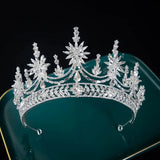 Baroque Rhinestone Crystal Wedding Crown Queen Bridal Tiaras Women
