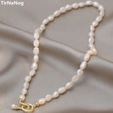 Baroque Freshwater Pearl Necklace Female Temperament Collarbone Chain