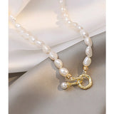 Baroque Pearl Necklace for Women Simple Clavicle Chain