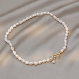 Baroque Pearl Necklace for Women Simple Clavicle Chain