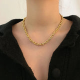 Baroque Natural Pearl Necklace Multi-layered Pendant Punk Chain Choker