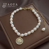 Baroque Pearl Opal Star Charm Bracelet for Women
