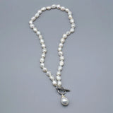Baroque Pearl Pendant Necklace Vintage Jewelry for Women