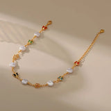 Baroque Pearl Anklets with Butterflies Women Summer Natural Pearl