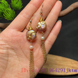 Baroque Pearl Earrings Charms Beads Gemstones Real Jewelry 925 Silver