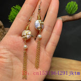 Baroque Pearl Earrings Charms Beads Gemstones Real Jewelry 925 Silver