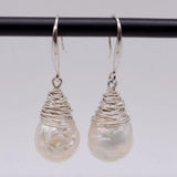 Baroque Pearl Earrings 925 Sterling Silver Drop Earrings Women