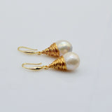 Baroque Pearl Earrings 925 Sterling Silver Drop Earrings Women