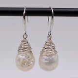 Baroque Pearl Earrings 925 Sterling Silver Drop Earrings Women