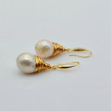 Baroque Pearl Earrings 925 Sterling Silver Drop Earrings Women