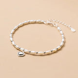 Baroque Pearl Love Heart Pendant Charms Bracelet 925 Sterling Silver Jewelry