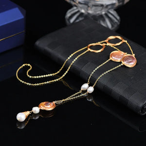 Baroque Pearl Necklace 925 Silver Real Natural Necklaces