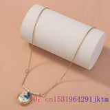 Baroque Pearl Necklace Pendants Gemstone for Women 925 Silver