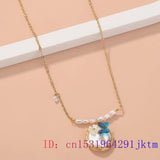 Baroque Pearl Necklace Pendants Gemstone for Women 925 Silver