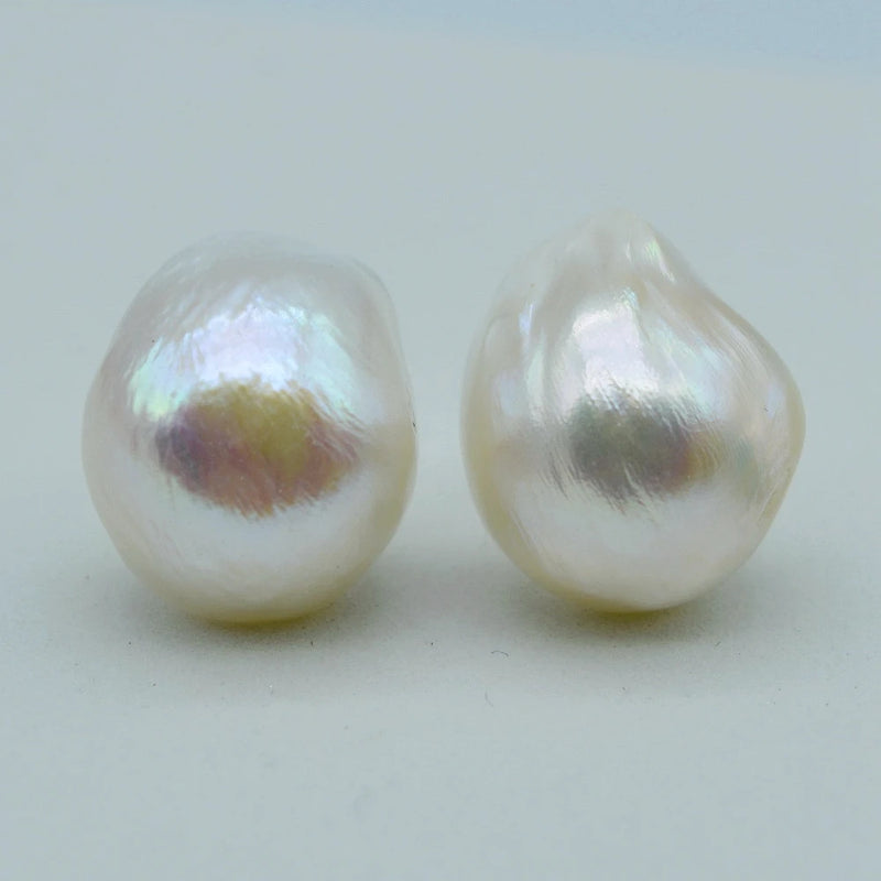 Baroque Pearl Stud Earrings Natural Pearl Silver Stud Earrings