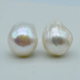 Baroque Pearl Stud Earrings Natural Pearl Silver Stud Earrings