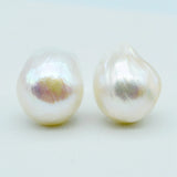 Baroque Pearl Stud Earrings Natural Pearl Silver Stud Earrings
