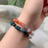 Baroque Pearls Strand Bracelets Reiki Healing Red Agates Kyanites Quartz