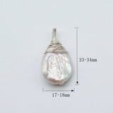 Baroque Freshwater Pearl Silver Pendant Necklace